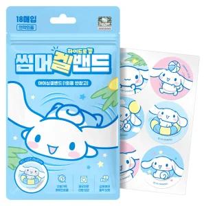 썸머겔밴드 시나모롤 산리오 썸머 패치 모기 하이드로겔 밴드 18매입