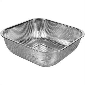 퀸센스 펀칭볼바구니 정사각 35cm 채반 / 타공 / 소쿠리