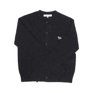 메종키츠네 베이비 폭스 패치 레귤러 가디건 블랙 MW00507KT1036 P199