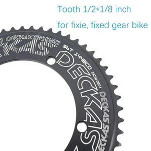 Deckas 144BCD 체인링 고정 기어 픽시 트랙 자전거 44 46 48 50 52 54 56 28 60T 체인휠 bcd 치아 1/2x1/8