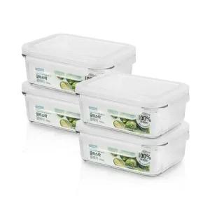 글라스락 화이트에디션 직사각 715ml 4조 세트