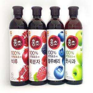 청정원 자연발효 홍초 900ml 석류 블루베리 복분자 사과