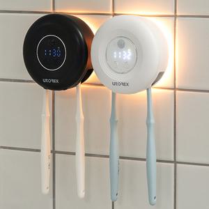 유토렉스 블랑 시계형 자동센서 2구 무선 칫솔살균기 UV-C 히팅살균 자동살균 무드등