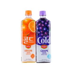 델몬트 콜드 오렌지+포도100% 900ml*2입