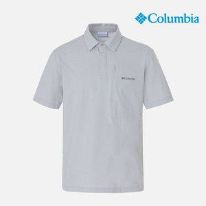 [컬럼비아]남성 히든 버튼 포켓 카라티셔츠_라이트그레이(C62-YMD615)