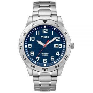 Timex TW2P61500 남성용 필드스톤 웨이 실버 스틸 팔찌 시계, 모던.