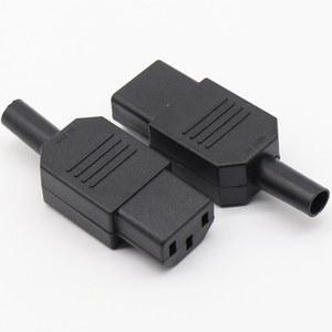 블랙 IEC 320 C13 플러그 재배선 가능 전원 커넥터 3핀 소켓 10A 250V