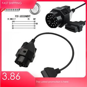 BMW 호환 20 핀-OBD2 16 핀 암 커넥터 자동차 OBD 익스텐션 케이블 OBD II 어댑터 BMW 호환 20 핀-16 핀 E3