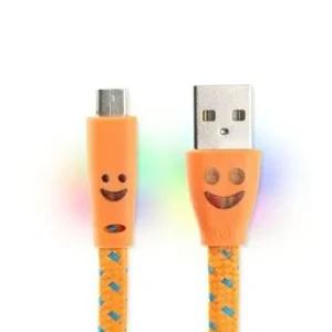 핸드폰 LED 케이블 5핀 USB 충전 케이블 1M 오렌지 (WFHRKMP)
