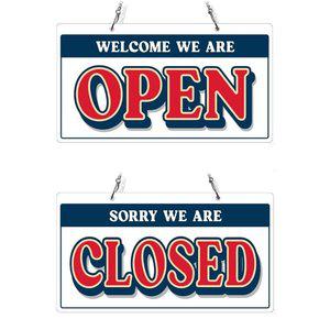 고품질 OPEN CLOSED5 체인걸이형 양면 안내판 29x16cm 마감안내판 매장알리판 매장표지판 (WFHVZJ2)