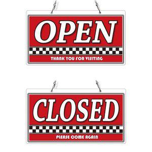 고품질 OPEN CLOSED25 체인걸이형 양면 안내판 29x16cm 마감안내판 매장알리판 매장표지판 (WFHVZJM)