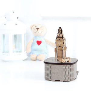 고품질 DIY 조립 회전 우드 오르골 런던 빅 벤 회전오르골 (WFHVYEV)