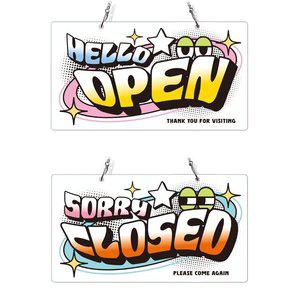 고품질 OPEN CLOSED31 체인걸이형 양면 안내판 29x16cm 마감안내판 매장알리판 매장표지판 (WFHVZJS)