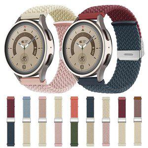 갤럭시워치 6 5 프로 4 클래식 3 밴드 투톤 나일론 메탈 버클 스트랩 시계줄 20 22 mm