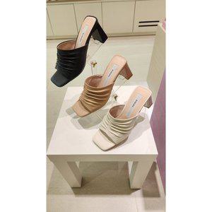 [여주점][BABARA]BABARA 바바라 발등 셔링 포인트 뮬 슬리퍼 3컬러 AAI442