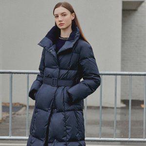 (블랙네이비,차콜그레이 한정)23FW 캐시미어 니트 카라 롱구스다운