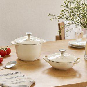 프렘 무쇠냄비 라이트베이지 2종세트