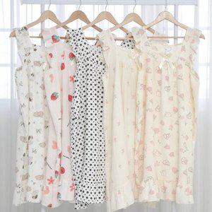 [서울양말]원피스잠옷 여성 프릴 민소매 홈웨어 여름 빅사이즈