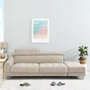 히트가구 E310 아쿠아텍스 소파 3인용 스툴포함 1800 1color