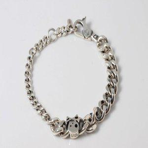 스컬 해골 은팔찌(S SIZE) 남성 여성 커플 비대칭 유니크 힙합 세련 ...