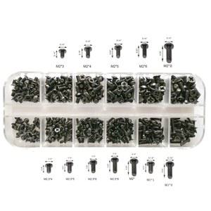 Persberg 360pcs 12사이즈 노트북 소형 컴퓨터 교체 전자 나사 모음 키트 블랙, M2 M2.5 M3, 레노버 도시바 게이트웨이 삼성 HP IBM 델 소니 에이서 에이수스 하드 디스크 SATA SSD M.2용