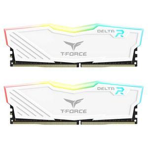 TEAMGROUP T-Force 델타 RGB DDR4 16GB (2x8GB) 3600MHz (PC4-28800) CL18 데스크탑 게이밍 메모리 모듈 램 TF4D416G3600HC18JDC01 - 화이트