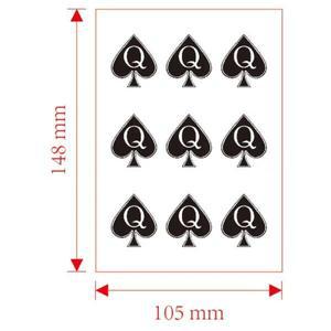 타투 포커 스페이드 Q 여성을위한 헤나 문신 쇄골 가슴 아트 방수 지속 섹시한 스티커 Tatuajes Temporales