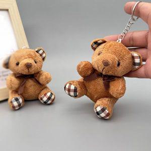 키링인형 체크 곰돌이 키링 고리 키홀더 가방꾸미기