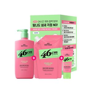 46cm 데오드란트 바디워시 시트러스향 600ml + 500ml+ 30ml 기획팩