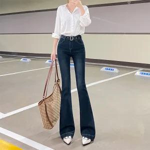 [ 품절임박 -30% ] AM-3371/ 부츠컷청바지 나팔바지 여자 여성 스판데님팬츠 3기장 키작녀 키큰녀