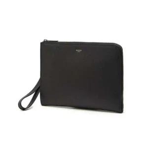 [헤지스](광주신세계)[TD케빈] 블랙 소가죽 지퍼형 클러치백 HJHO5F625BK