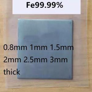 0.8mm 1mm 1.5mm 2mm 2.5mm 3mm 두께 Fe 99.99% 순수 철 시트 Fe 플레이트 순수 Fe 패널 YT0 DT4 Q235