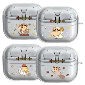 아트박스 원스 C짱구 애니멀 갤럭시 버즈3 프로 투명젤리 케이스