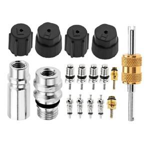 캡및 밸브 씰 키트 에어컨 코어 세트 제거 도구가 포함된 AC 서비스 R12 ~ R134a 변환 수공구