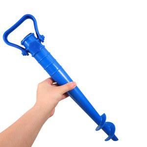 2PCS 조정 스파이크 앵커 모래 야외 SUNSHADE BASE 홀더 우산 낚시 해변 가능한 파티오 정원에 내구성 스탠드 캠핑