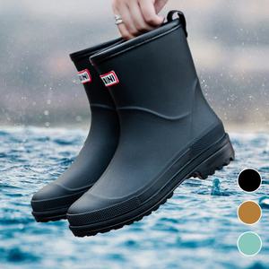 여성용 장마대비 3cm 키높이 미끄럼방지 가볍고 발편한 미들 레인부츠 패션장화