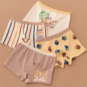 레오발꾹 남아 아동팬티[4매입] 유아사각팬티 드로즈팬티세트 어린이면속옷 아기 키즈 주니어드로우즈