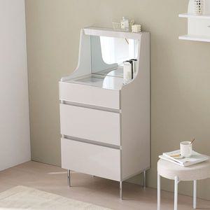 노바 크리스탈 하이그로시 LED 조명 입식 화장대