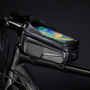 고품질 자전거 핸들폰거치대 와이어리스 자전거핸드폰 자전거탑튜브가방 방수핸드폰거치가방 (WFHXS88)