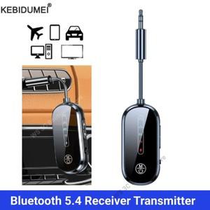 블루투스 5.4 사운드 리시버 트랜스미터 3.5mm AUX 잭 비행기 USB 동글 무선 어댑터 호환 마이크 TV PC 헤
