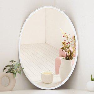 플로스 타원형 화장대 모던 거울 심플 벽걸이 거울 인테리어 깔끔한 우드 거울 엔틱 아크릴