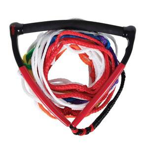 레이더 컨트롤 Pkg 워터스키 로프, 13인치. 아크 핸들, 8섹션 포함. 메인라인, 레드/블랙