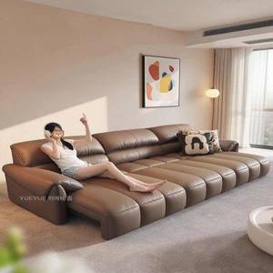 옥 글로벌 무빙 소파 슬라이딩 쇼파 가죽 슬라이드 의자 모션 패브릭 리클라이너 커피색 2.