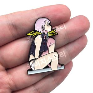 cyberpunk2077 사이버펑크엣지러너 루시 금속 메탈 뱃지