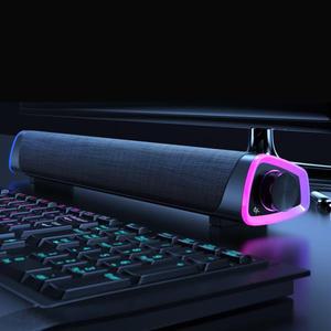 새로운 무선 컴퓨터 TV 스테레오 스피커 4D 서라운드 바 서브 우퍼 FM 라디오 LED 노트북 PC 극장 Aux