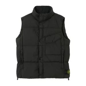 25FW 스톤아일랜드 남성 리사이클 나일론 패치 하이넥 패딩조끼 블랙 100003 S0A23 V0029