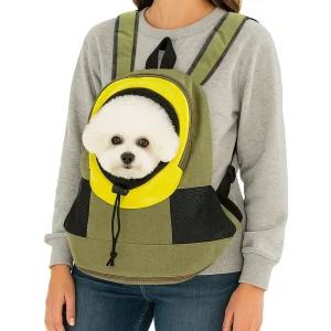 강아지 고양이 외출 얼굴 시야확보 앞구멍 메쉬 백팩 산책가방