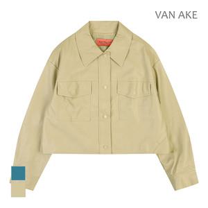 [반에이크] 크롭기장 레더 자켓_VB3XLEUD03Z