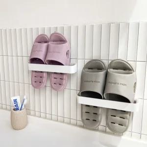부착식 슬리퍼 보관랙 신발 정리 수납 다용도 다목적 걸이