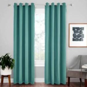 블루그린 거실 암막커튼 2장 안방 창문 커튼 햇빛 차단 (WFJ8BCM)